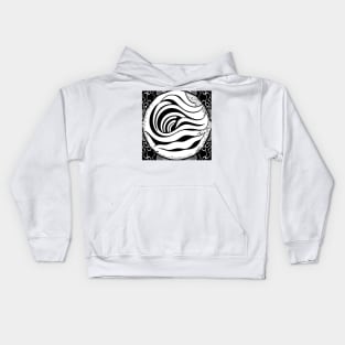 Large surrealistic waves. Kids Hoodie